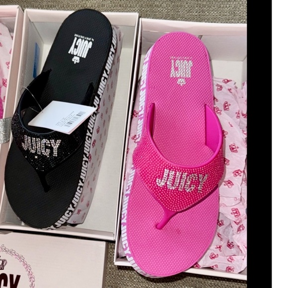 JUICY COUTURE  slipper, black or pink your choice NWT & BOX - Picture 13 of 13